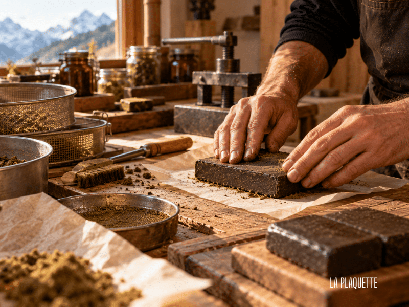 Atelier artisanal de fabrication de hash CBD en Suisse