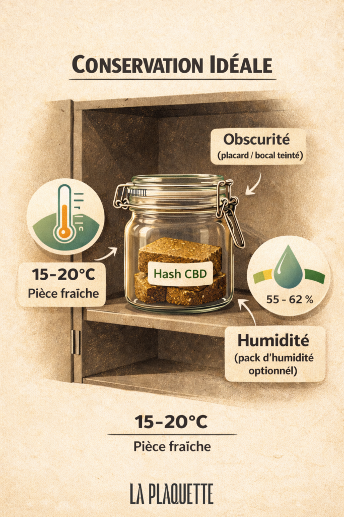 CONSERVER HASH EN ETE