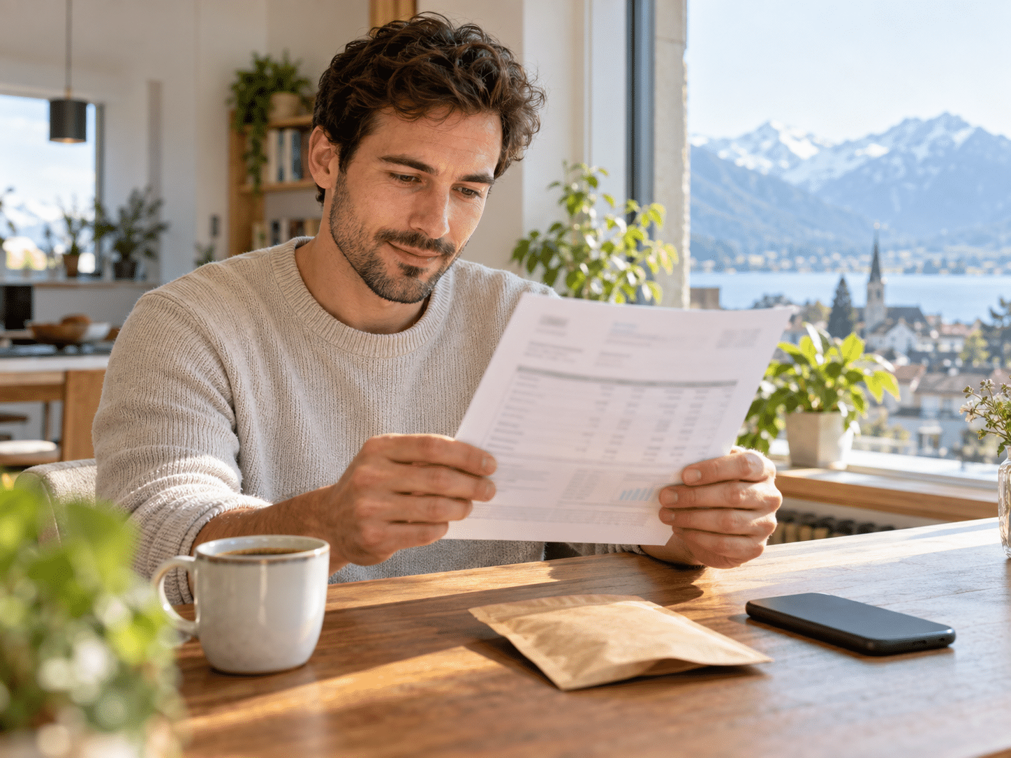 Consommateur lisant un certificat d'analyse CBD pour vérifier le taux de THC en Suisse