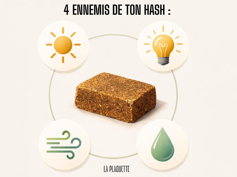 comment conserver hash CBD