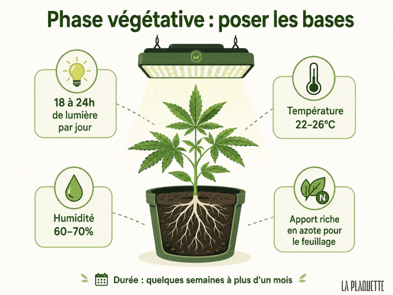 phase vegetative fleurs cbd indoor